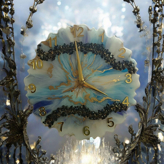 Resin Wall Clock (ETHEREAL ELEGANCE THEAM)