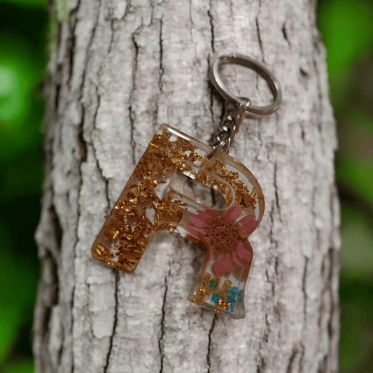 Resin Alphabet Keychain